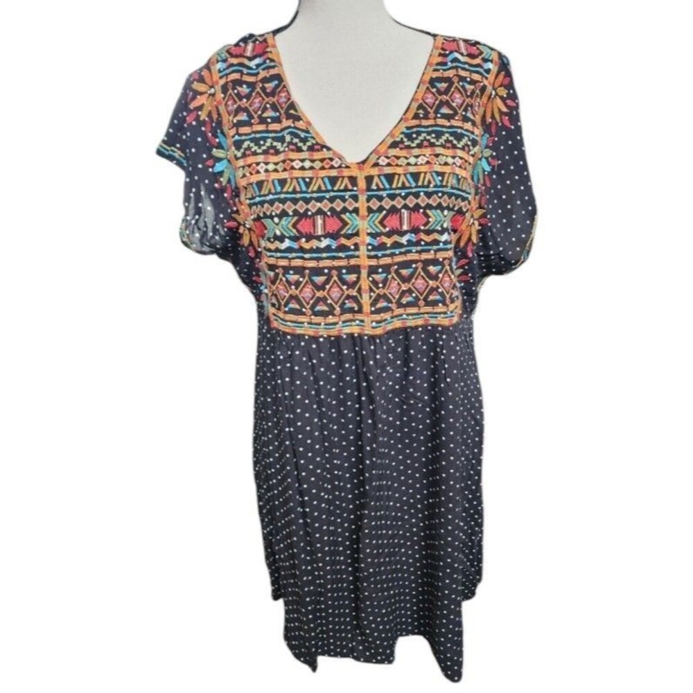 Savanna Jane Dress Size Large Lined Embroidered Boho